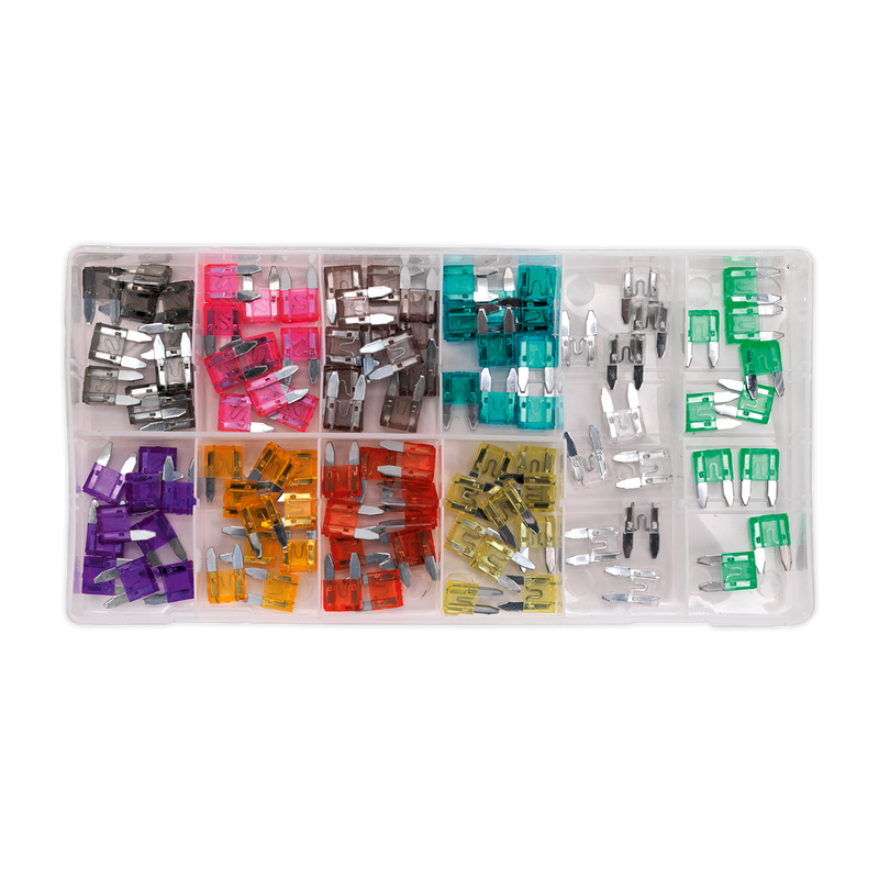 Sealey BCF100 100pc Automotive MINI Blade Fuse Assortment