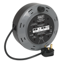 Sealey BCR10B 10m Cassette Type Cable Reel with Thermal Trip 4 x 230V