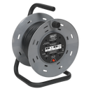 Sealey BCR2525 25m Heavy-Duty Cable Reel with Thermal Trip 4 x 230V Sockets