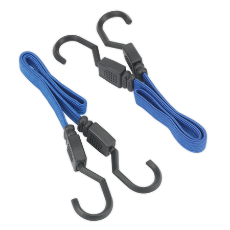 Sealey BCS15 2pc 460mm Flat Bungee Cord Set