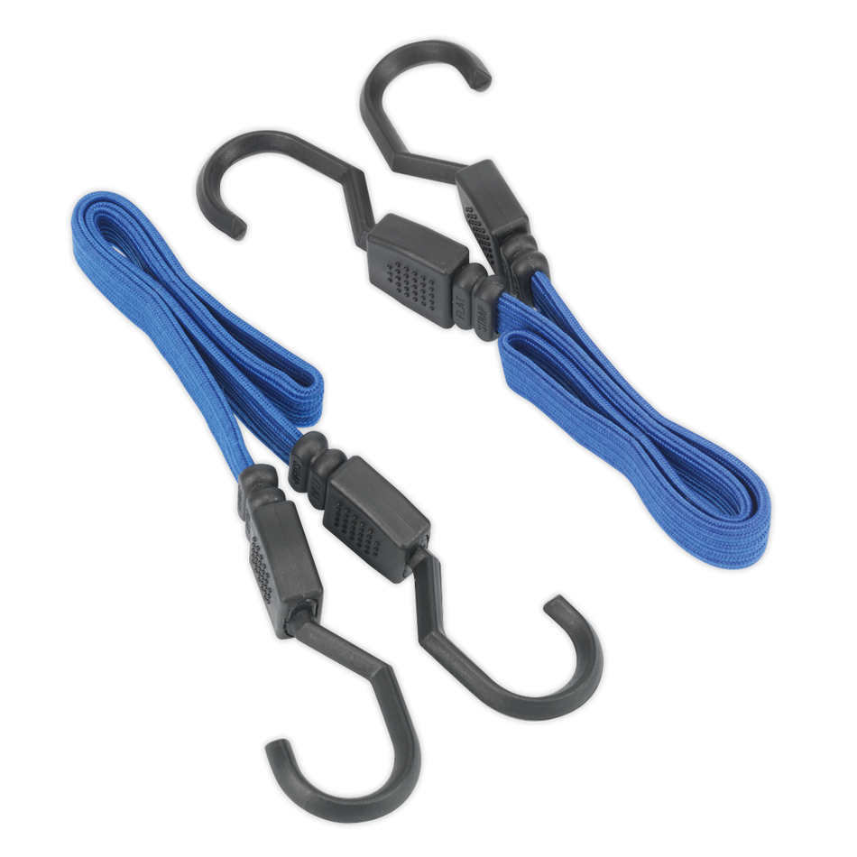 Sealey BCS15 2pc 460mm Flat Bungee Cord Set