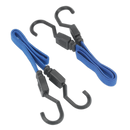 Sealey BCS15 2pc 460mm Flat Bungee Cord Set