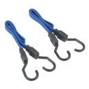 Sealey BCS15 2pc 460mm Flat Bungee Cord Set