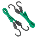 Sealey BCS16 2pc 610mm Flat Bungee Cord Set