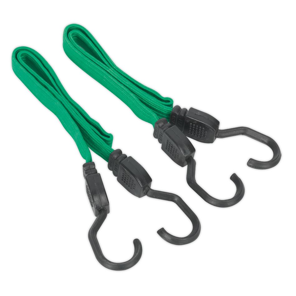 Sealey BCS16 2pc 610mm Flat Bungee Cord Set