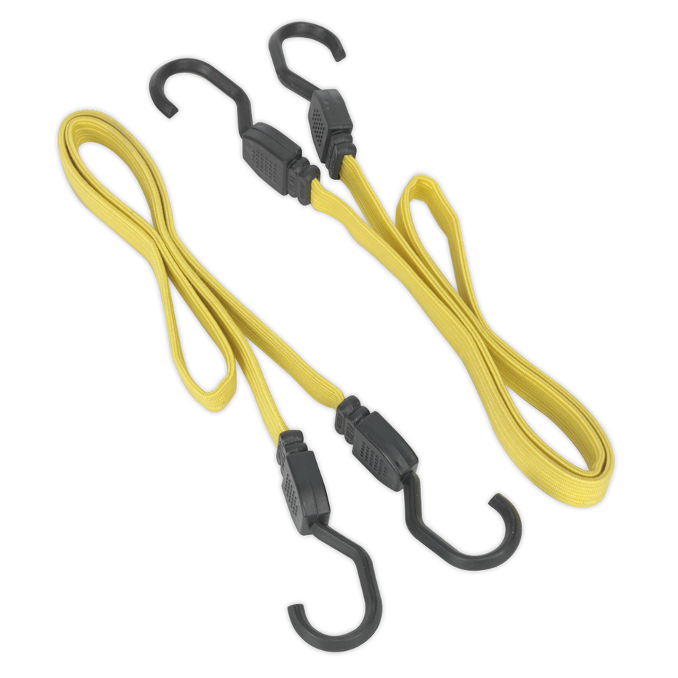 Sealey BCS18 2pc 910mm Flat Bungee Cord Set