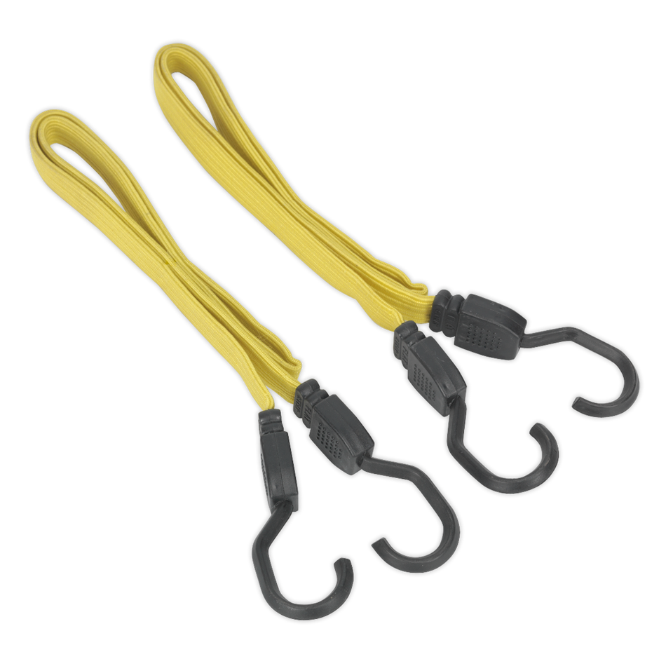 Sealey BCS18 2pc 910mm Flat Bungee Cord Set