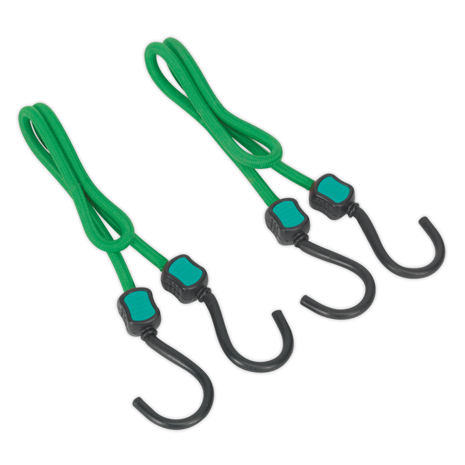 Sealey BCS21 2pc 610mm Bungee Cord Set