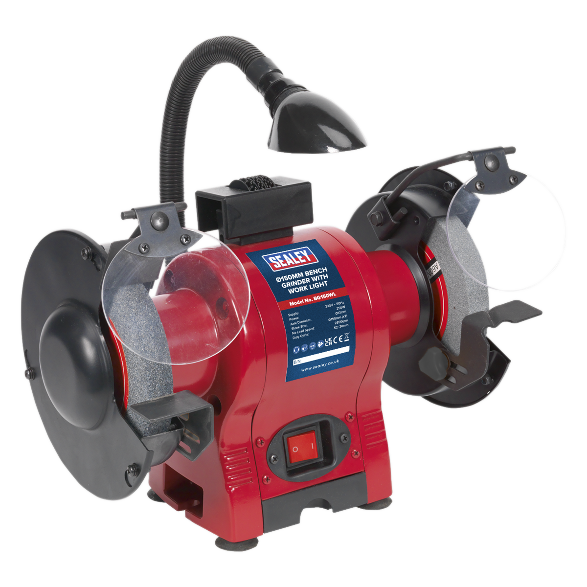 Sealey BG150WL 150mm Bench Grinder with Work Light 250W