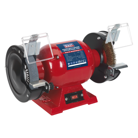 Sealey BG150XLW/98 150mm Bench Grinder with Wire Wheel 370W