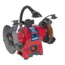 Sealey BG150XWL 150mm Bench Grinder & Wire Wheel Combination with Work Light 250W/230V