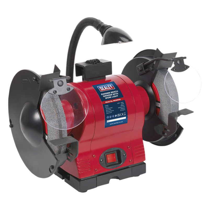 Sealey BG200WL 200mm Bench Grinder with Work Light 550W/230V