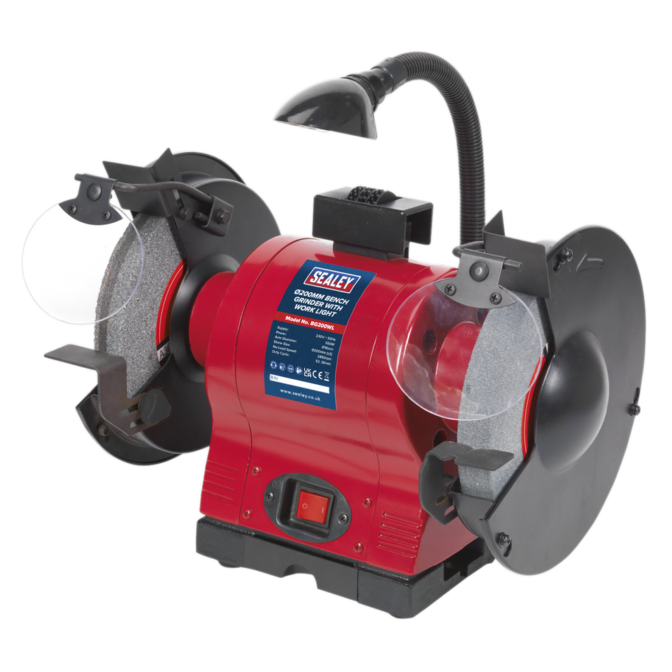 Sealey BG200WL 200mm Bench Grinder with Work Light 550W/230V
