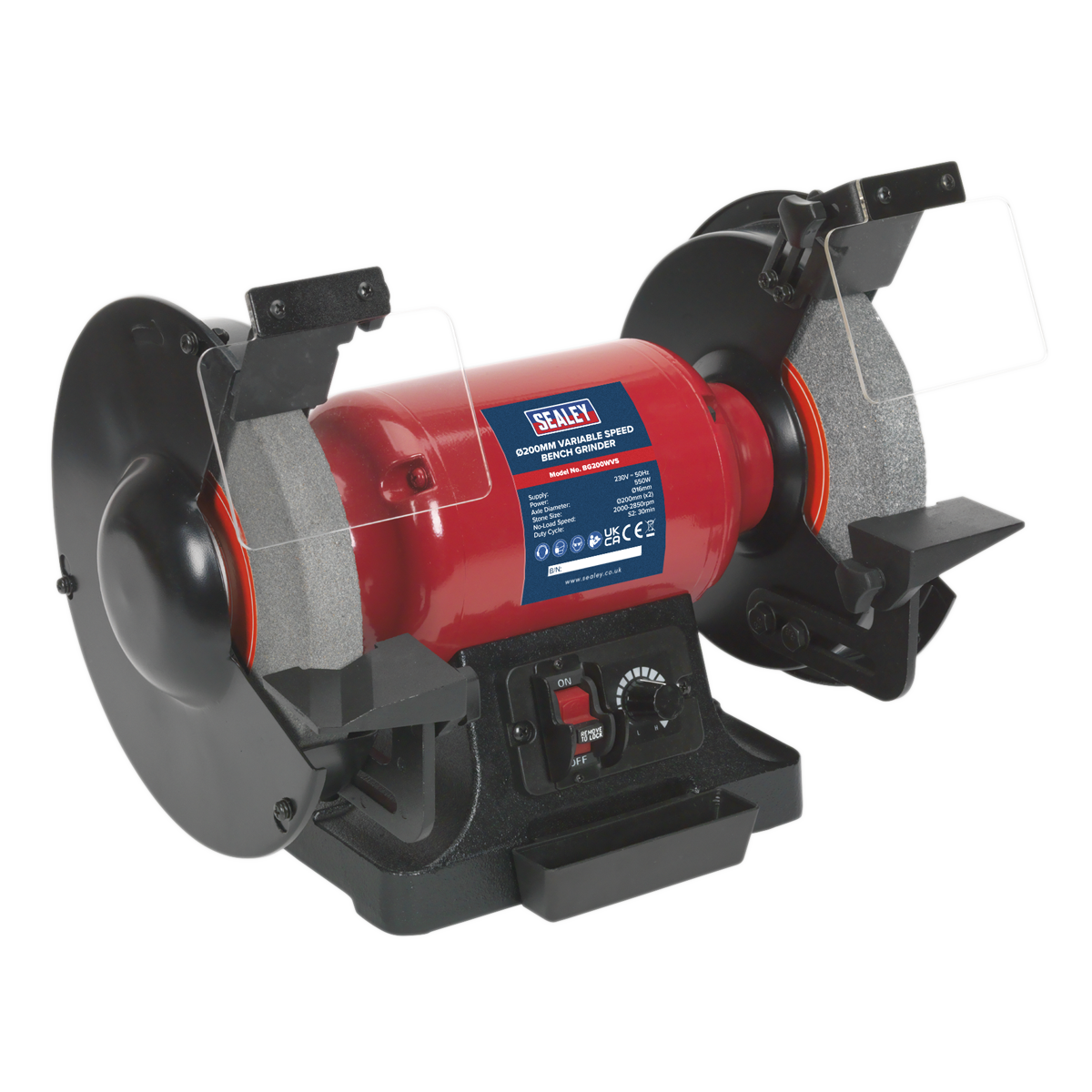 Sealey BG200WVS 200mm Variable Speed Bench Grinder