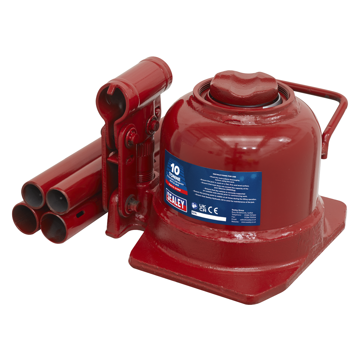 Sealey BJ10LE 10tonne Telescopic Low Entry Bottle Jack