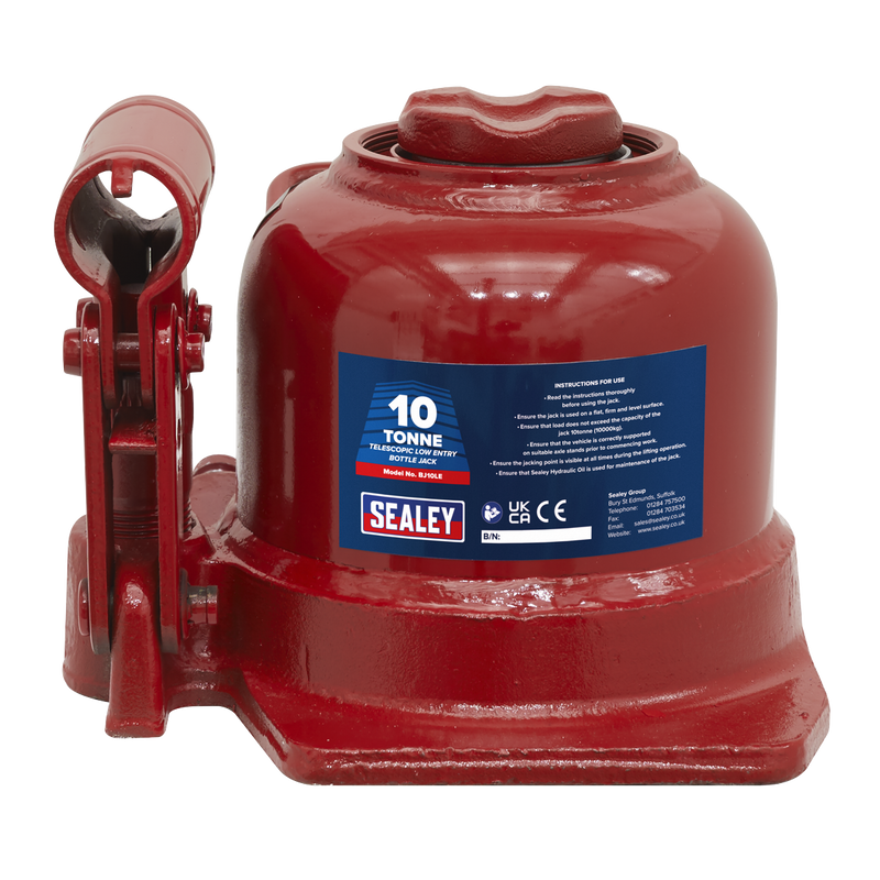 Sealey BJ10LE 10tonne Telescopic Low Entry Bottle Jack