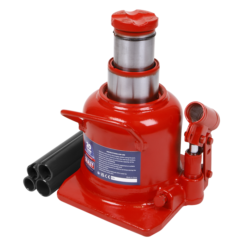 Sealey BJ20LE Bottle Jack 20 Tonne Low Profile Telescopic