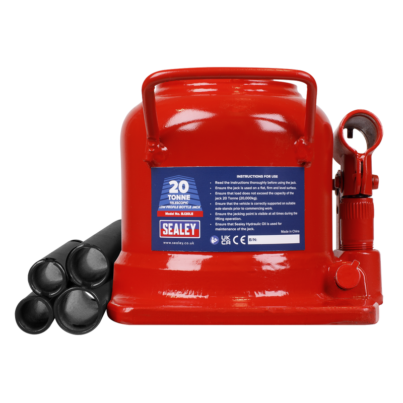 Sealey BJ20LE Bottle Jack 20 Tonne Low Profile Telescopic
