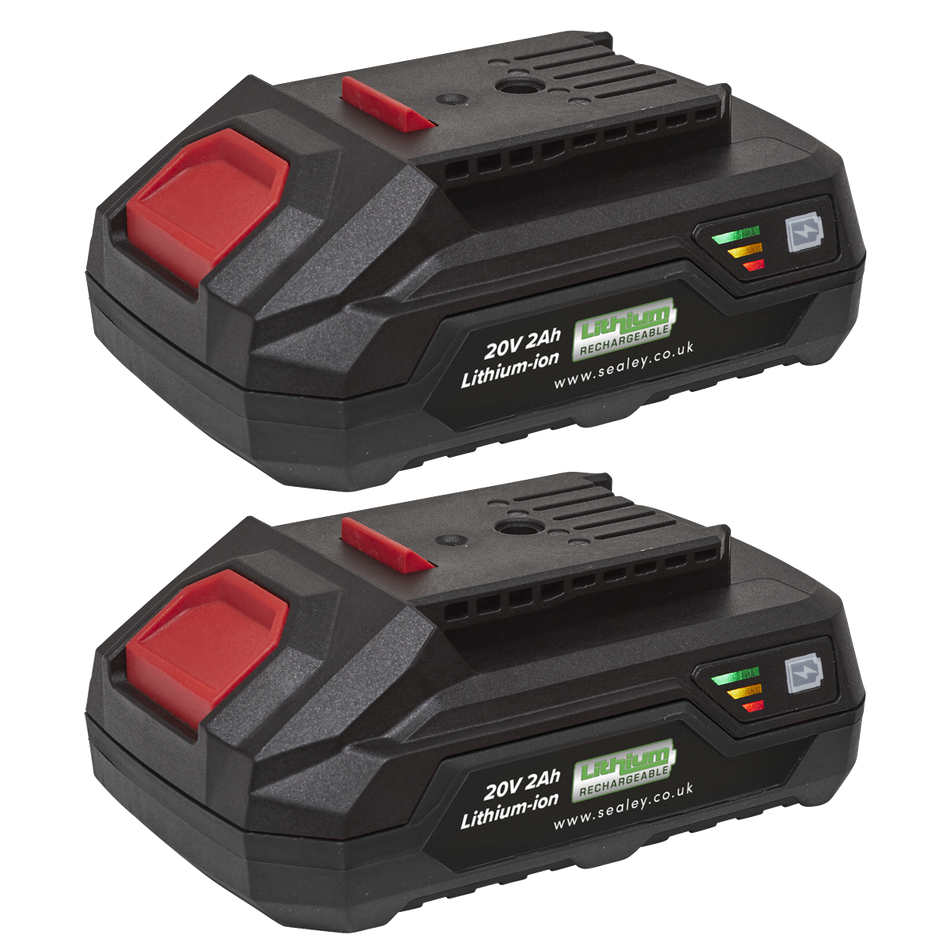 Sealey BK02 20V 2Ah Lithium-ion Power Tool Battery for SV20 Series