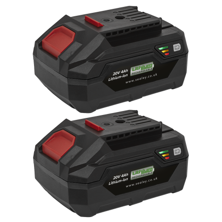 Sealey BK04 20V 4Ah Lithium-ion Power Tool Battery Pack Kit for SV20 Series