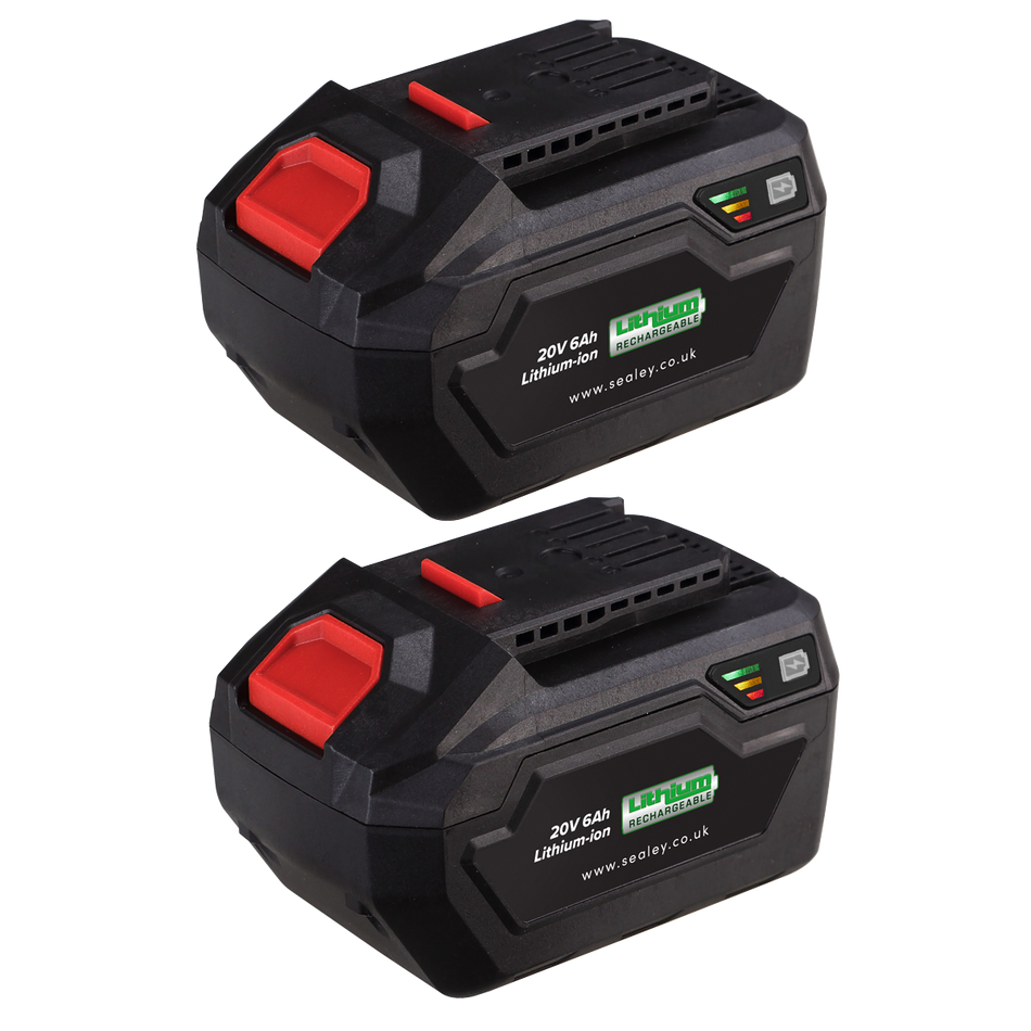 Sealey BK06 20V 6Ah Lithium-ion Power Tool Battery Pack Kit for SV20 Series