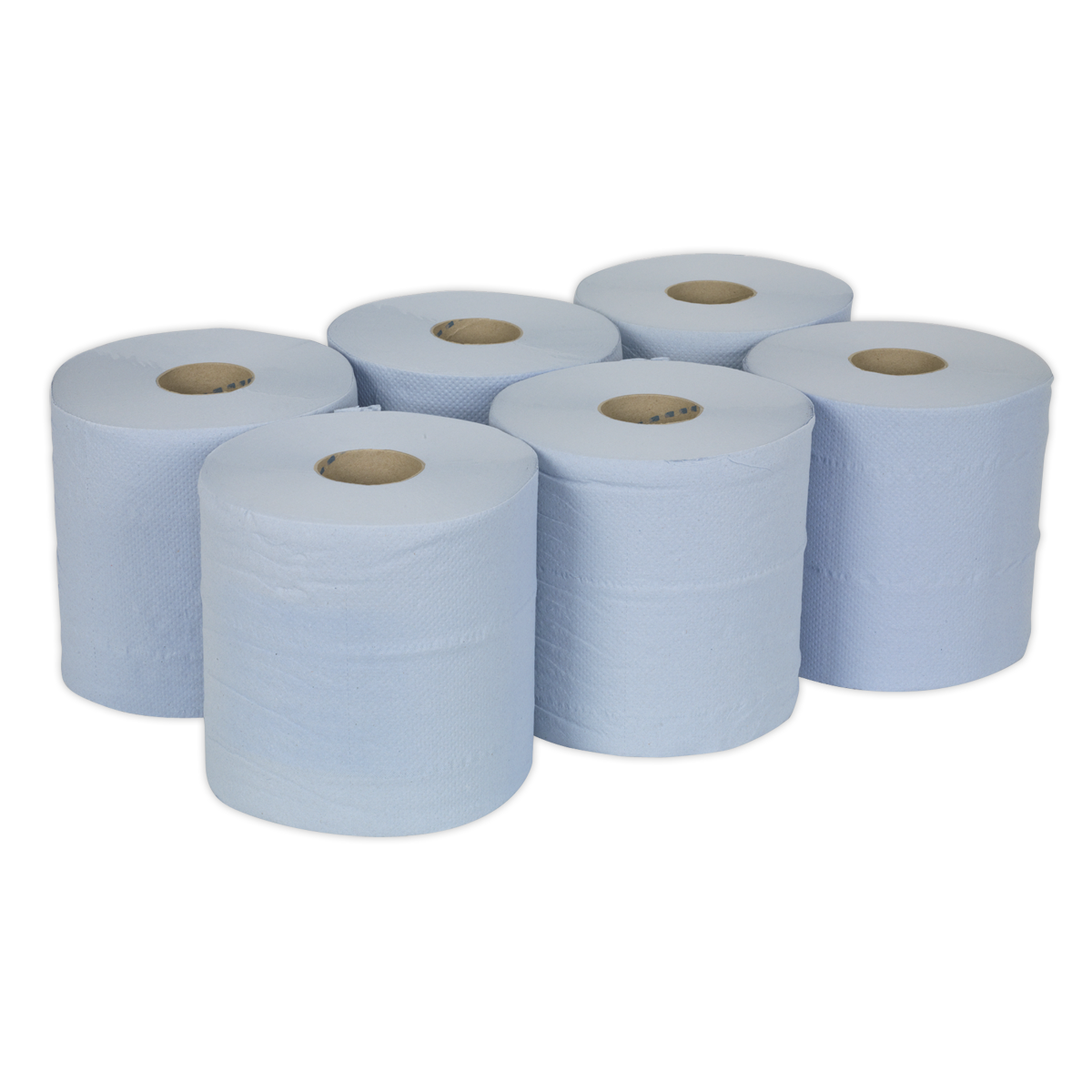 Sealey BLU150 150m Blue Embossed 2-Ply Paper Roll - Pack of 6