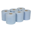 Sealey BLU150 150m Blue Embossed 2-Ply Paper Roll - Pack of 6