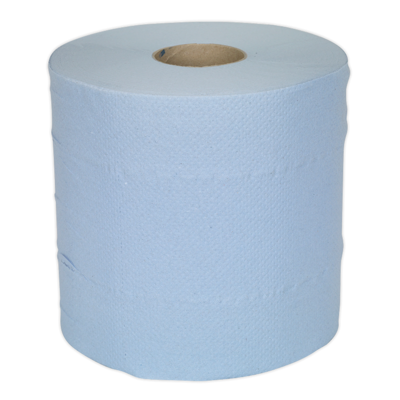 Sealey BLU150 150m Blue Embossed 2-Ply Paper Roll - Pack of 6