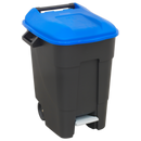 Sealey BM100PB 100L Refuse/Wheelie Bin with Foot Pedal - Blue