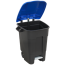 Sealey BM100PB 100L Refuse/Wheelie Bin with Foot Pedal - Blue