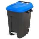 Sealey BM100PB 100L Refuse/Wheelie Bin with Foot Pedal - Blue