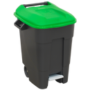 Sealey BM100PG 100L Refuse/Wheelie Bin with Foot Pedal - Green