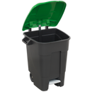 Sealey BM100PG 100L Refuse/Wheelie Bin with Foot Pedal - Green