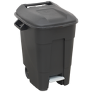 Sealey BM100P 100L Refuse/Wheelie Bin with Foot Pedal - Black
