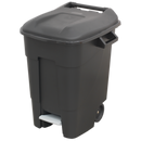 Sealey BM100P 100L Refuse/Wheelie Bin with Foot Pedal - Black