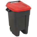 Sealey BM100R 100L Refuse/Wheelie Bin - Red