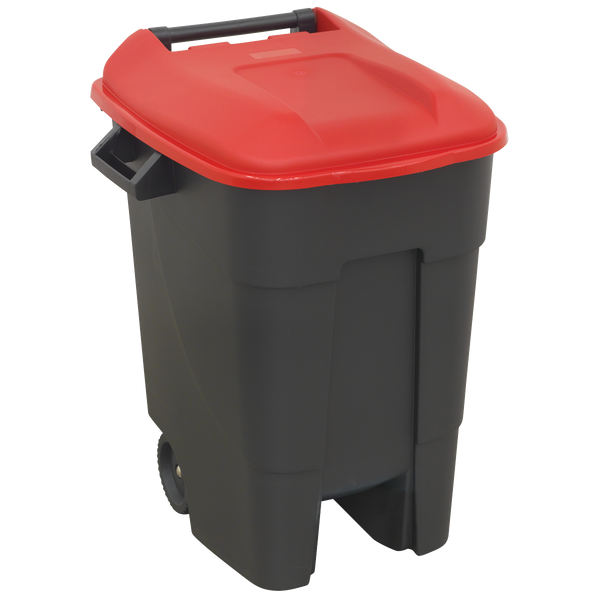 Sealey BM100R 100L Refuse/Wheelie Bin - Red