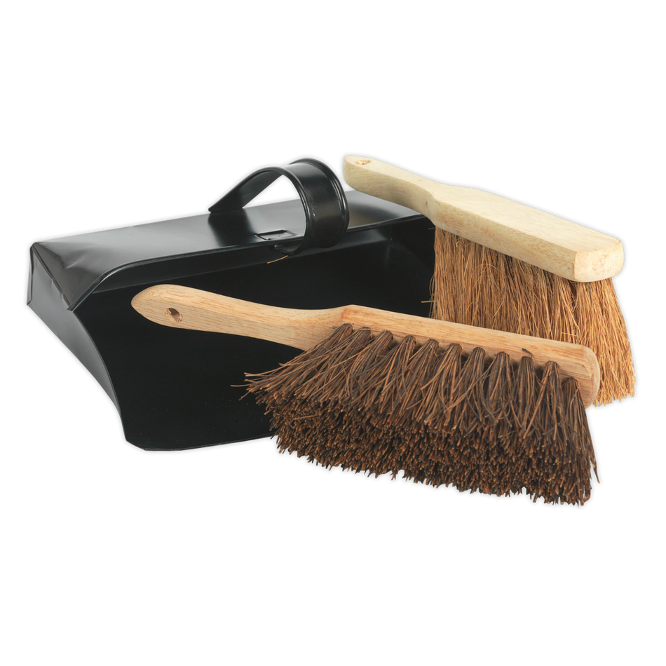 Sealey BM26 Metal Dustpan & Brushes