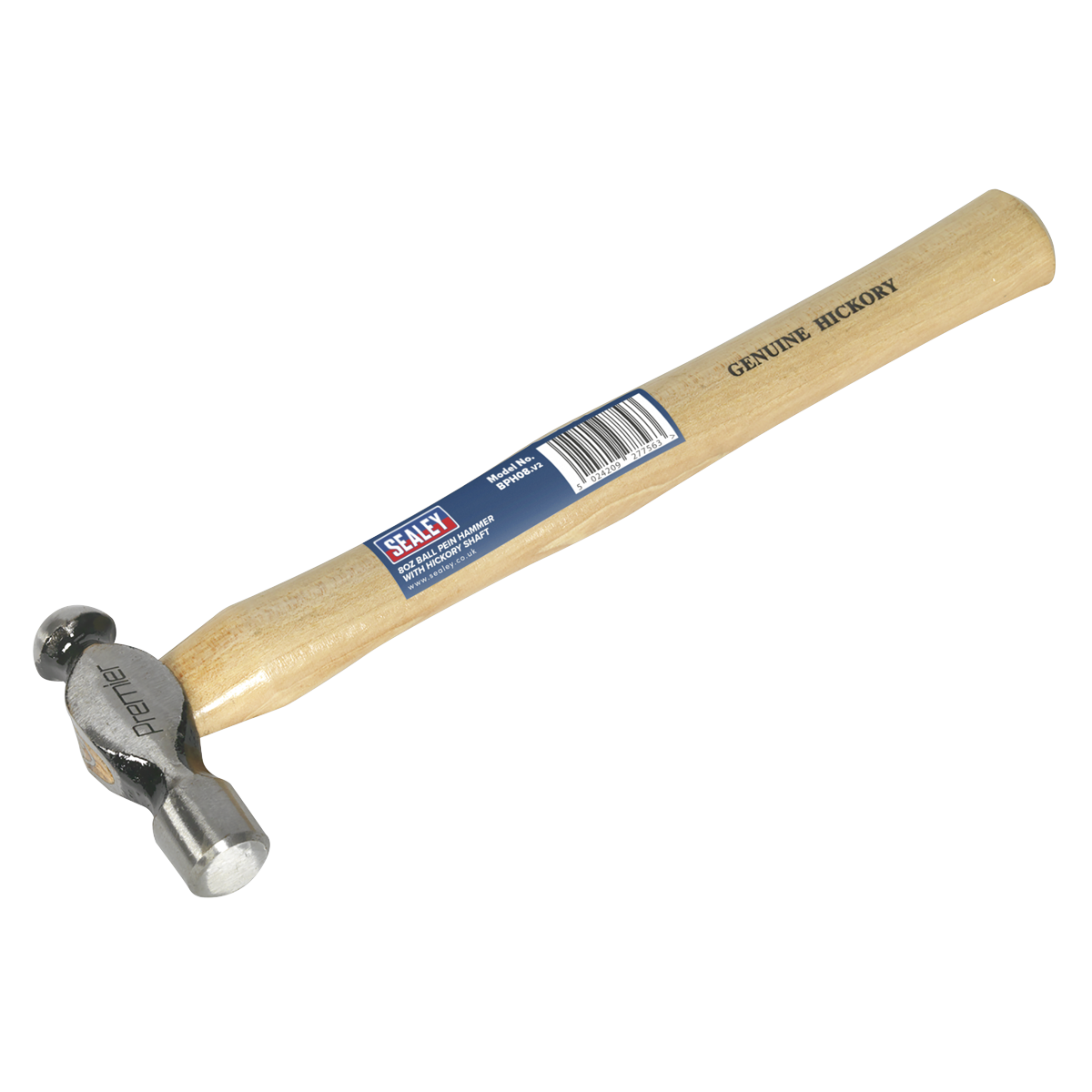 Sealey BPH08 8oz Ball Pein Hammer with Hickory Shaft