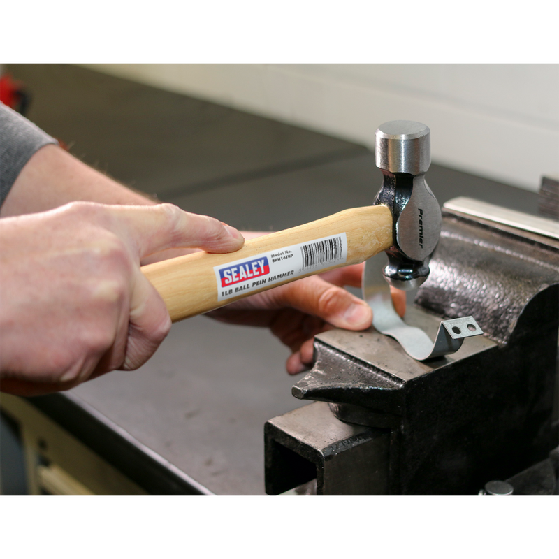 Sealey BPH16 1lb Ball Pein Hammer with Hickory Shaft