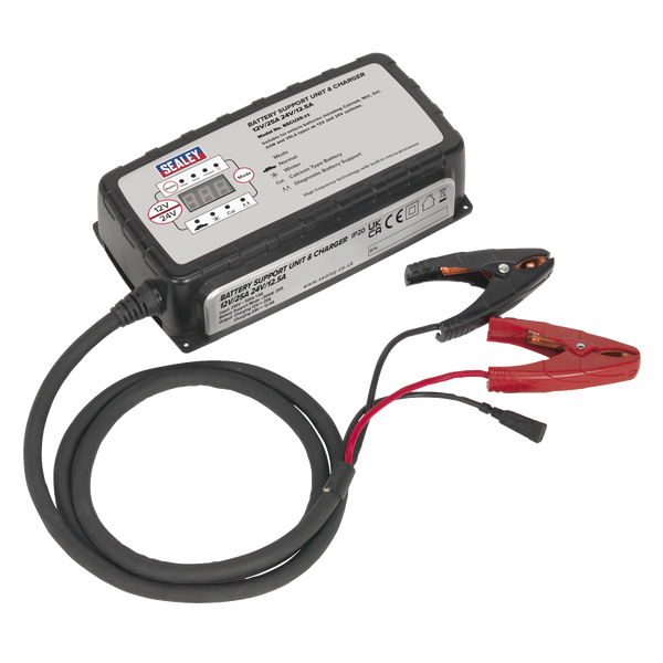 Sealey BSCU25 25A 12V/24V Battery Support Unit & Charger
