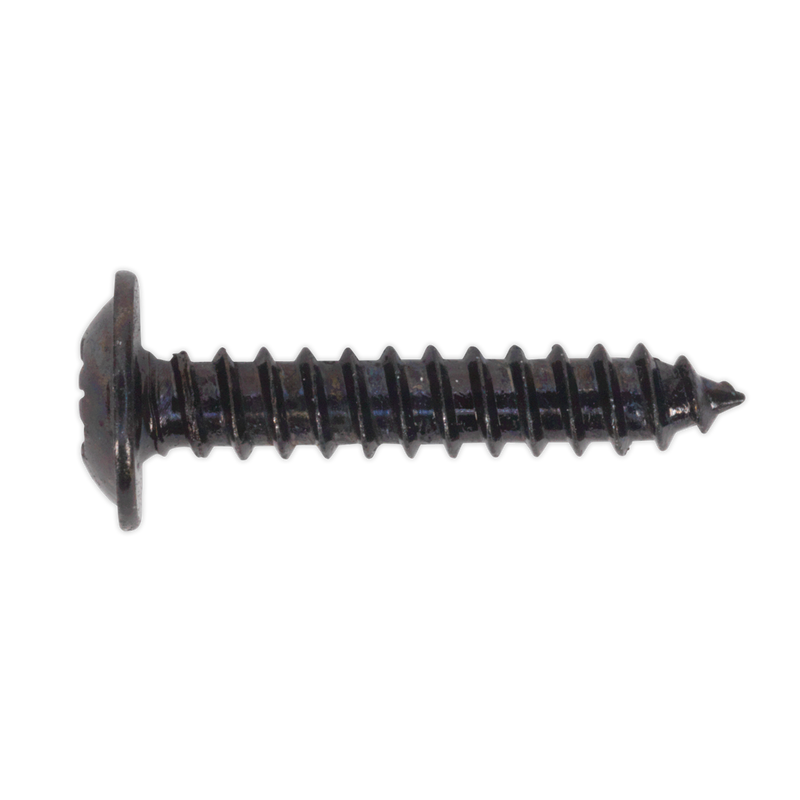 Sealey BST3519 3.5 x 19mm Black Pozi Self Tapping Flanged Head Screw - Pack of 100