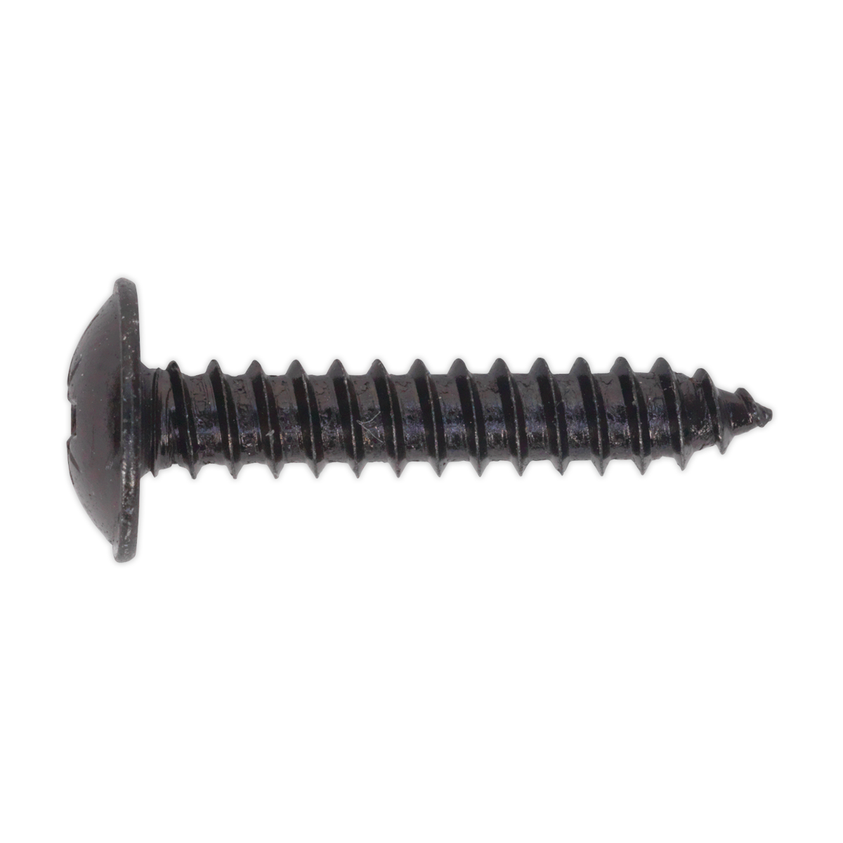 Sealey BST4825 4.8 x 25mm Black Pozi Self Tapping Flanged Head Screw - Pack of 100