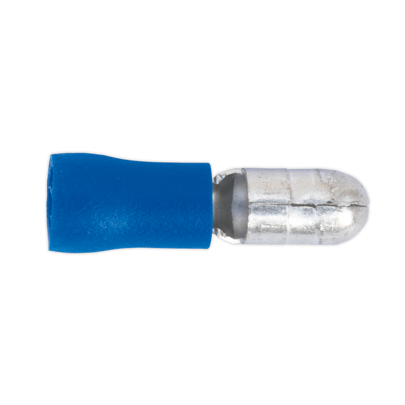 Sealey BT11 5mm Blue Male Bullet Terminal - Pack of 100