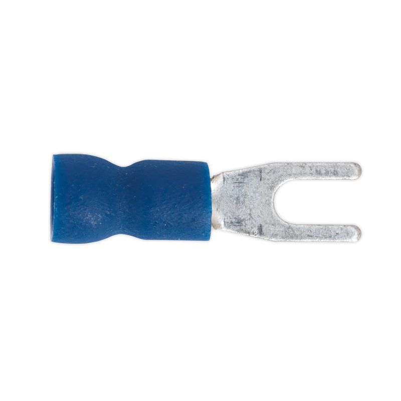 Sealey BT13 3.7mm (4BA) Blue Easy-Entry Fork Terminal - Pack of 100