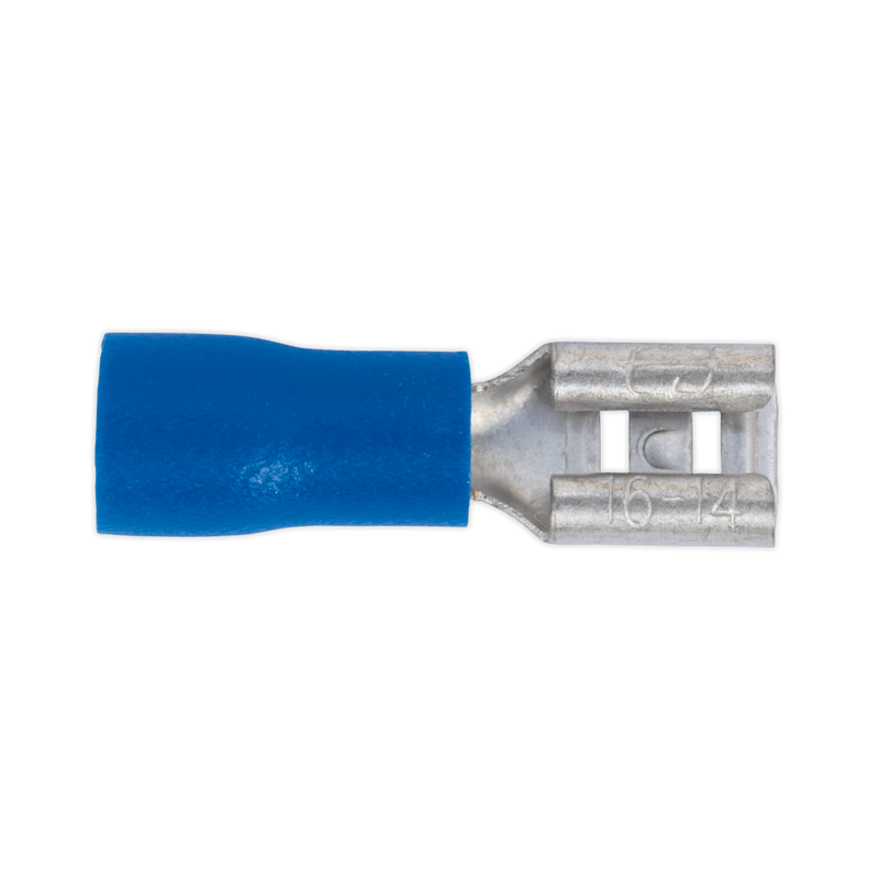 Sealey BT19 4.8mm Blue Push-On Female Terminal - Pack of 100