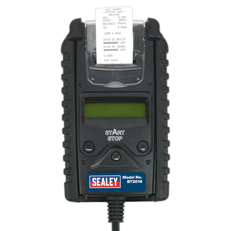 Sealey BT2014 6/12/24V Digital Start/Stop Battery & Alternator Tester with Printer