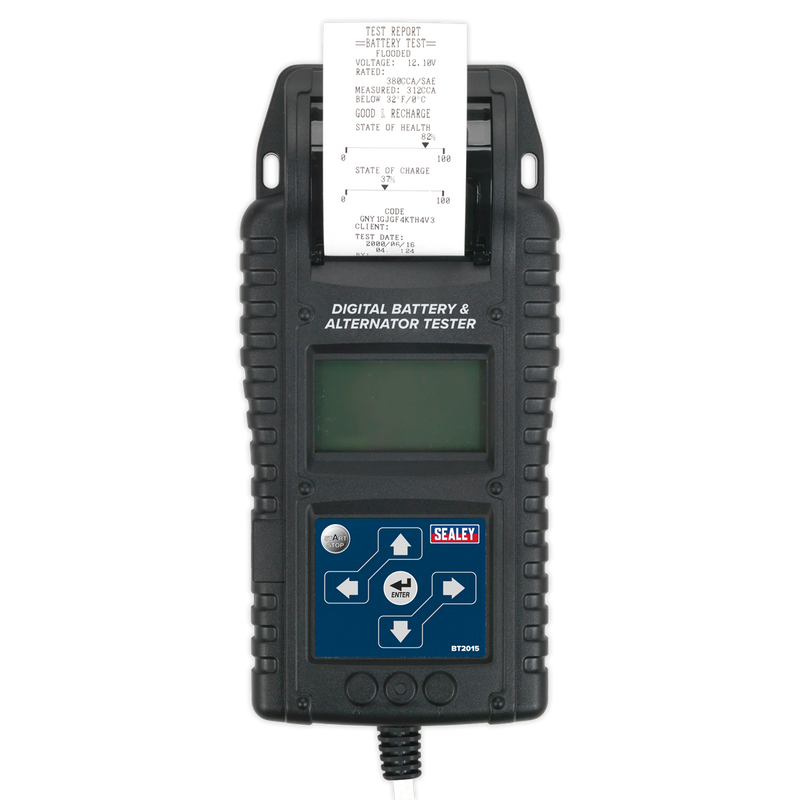 Sealey BT2015 6/12/24V Digital Start/Stop Battery & Alternator Tester with Printer