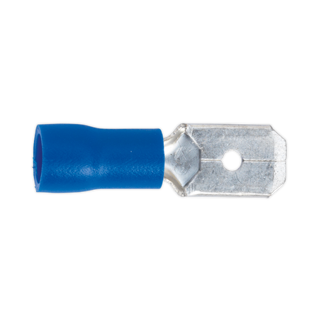 Sealey BT21 6.3mm Blue Push-On Male Terminal - Pack of 100