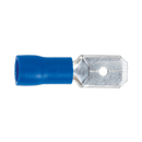 Sealey BT21 6.3mm Blue Push-On Male Terminal - Pack of 100
